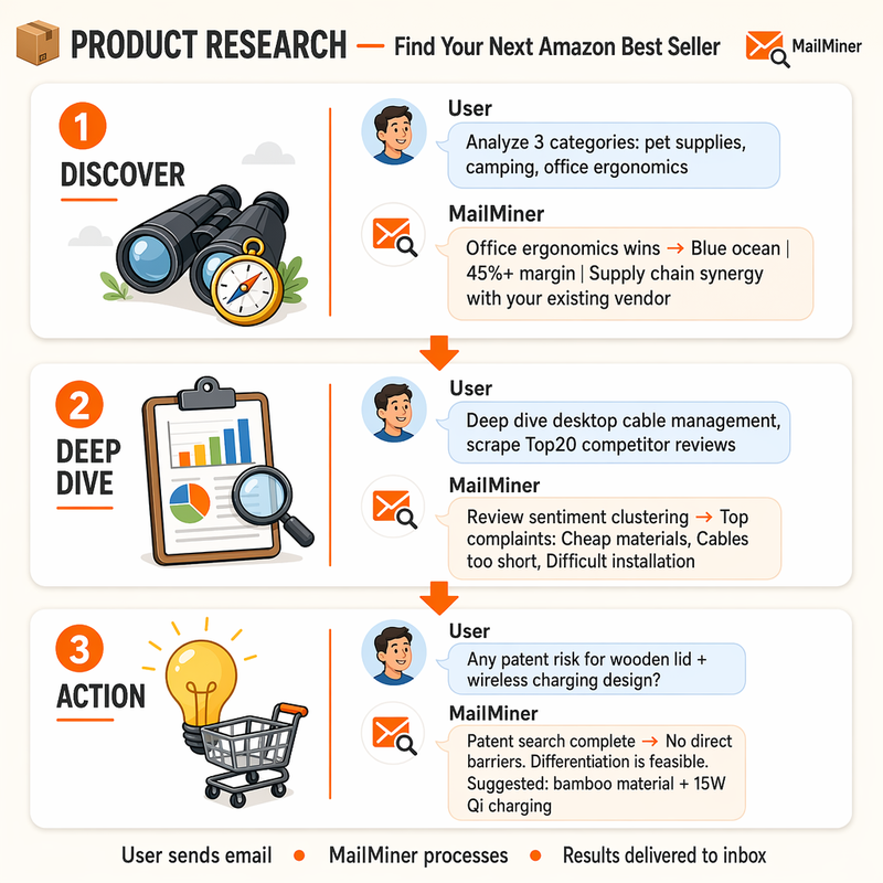 Product research scenario — find your next Amazon best seller